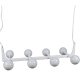 Taklampa Home ESPRIT Vit Metall Glas 110 x 45 x 23 cm