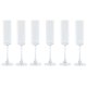Champagneglas Home ESPRIT Transparent Glas 160 ml (6 antal)