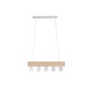 Taklampa Home ESPRIT Vit Svart Ljusbrun Tr 50 W 80 x 10 x 30 cm