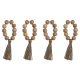 Dukring Home ESPRIT Naturell Jute Akaciatr Makram 7,5 x 2 x 7,