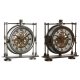 bordsklocka Home ESPRIT Gyllene Silvrig Vintage (2 antal)