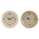 Vggklocka Home ESPRIT Beige Naturell Tr 30 x 5 x 30 cm (2 anta