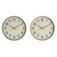 Vggklocka Home ESPRIT Beige Naturell PVC Tr 30 x 4,7 x 30 cm (