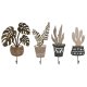 Vggmonterad rockhngare Home ESPRIT Naturell Metall Tr MDF 16