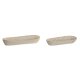 Uppsttning med Brickor Home ESPRIT Vit Naturell 44 x 18 x 7 cm