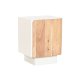 Nattduksbord Home ESPRIT Vit Naturell 40 x 35 x 50 cm