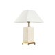 Bordslampa Home ESPRIT Vit Beige Gyllene 50 W 220 V