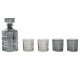 Set med glas och flaska Home ESPRIT Gr Glas Urban 900 ml