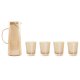 Set med kanna och glas Home ESPRIT Ambra Borosilikatglas 1,25 L