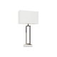 Bordslampa Home ESPRIT Vit Silvrig 50 W 220 V