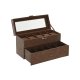 Smyckeskrin Home ESPRIT Brun Polyuretan Glas Tr MDF 27,5 X 11 X