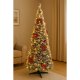 Julgran Home ESPRIT Vit Rd PVC Snfall