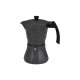 Italiensk Kaffepanna EDM Svart Aluminium 9 Koppar Induktionshll