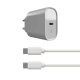 Vggladdare + USB C kabel KSIX Vit 20W