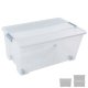 Frvaringslda med lock Archivo 2000 Transparent polypropen 61 L