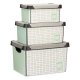 Set med stapelbara frvaringsldor Kipit Home Plast 29 x 23,5 x