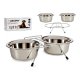 Matskl fr husdjur Double 24,5 x 11 x 52,5 cm Silvrig Rostfritt