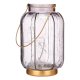 LED-lykta Gift Decor Gr Gyllene Glas Rnder 14 x 22 x 14 cm 13,