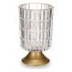 LED-lykta Gift Decor Transparent Gyllene Metall Glas 10,7 x 18 x