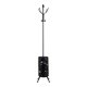 Kapphngare Gift Decor Svart Metall 44 x 185 x 44 cm Paraplystl