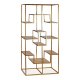 Bokhylla BIG-S3605004 Gyllene Metall 45 x 200 x 100 cm