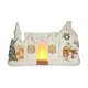 Prydnadsfigur Krist+ Vit Hus Jul 13 x 26,5 x 43 cm LED Ljus