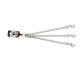 Koppling fr 3-hundsledning Gloria 2mm x 25 cm