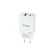 Vggladdare TooQ Cargador de Pared GaN USB-C/PD + USB-A/QC 45W,