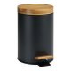Pedalhink Andrea House Svart Matt Metall Bambu 3 L ( 17 x 26 cm