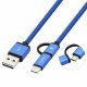 USB-kabel till mikro-USB och USB-C CoolBox COO-CAB-U2MC-BL Bl