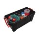 Frvaringslda med hjul Iris Svart/Rd polypropen 170 L 49 x 103