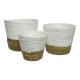 Set med planteringskrl EDM 875984 Vit Brun Snre (3 Delar)