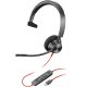 Hrlurar med Mikrofon Poly Blackwire 3310 Svart