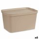 Frvaringslda med lock Kipit TP596-3 Beige Plast 24 L 29,3 x 24