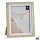 Fotoram 18,8 x 23,8 x 2 cm Glas Beige Vit Plast (6 antal)