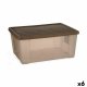 Frvaringslda med lock Stefanplast Elegance Brun Plast 29 x 17