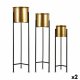 Set med planteringskrl Svart Gyllene Metall (2 antal)