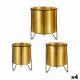 Set med planteringskrl Svart Gyllene Metall (4 antal)