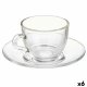 Kopp med assiett Vivalto S12212/BHA Transparent Glas 85 ml (6 an