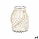 Ljusstakar Burk Vit Transparent Glas Snre 20 x 30 cm (4 antal)