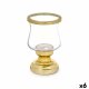 Ljusstakar Vinglas Gyllene Stl 12 x 19,5 x 12 cm (6 antal)
