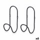 Kldhngare Svart Metall Set 2 Delar (6 antal)