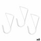 Kldhngare Vit Metall Triangulr Set 3 Delar (6 antal)