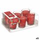 Set med Doftljus Acorde 48-A-AR Rda Br Glas (12 antal)