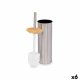 Toalettborste Berilo B1041SW Silvrig Bambu Rostfritt stl 9,5 x