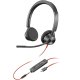Hrlurar med Mikrofon Poly Blackwire 3325 Svart