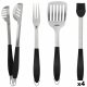 Set med Redskap fr Barbecue Aktive 4 Delar Grill Rostfritt stl