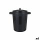 Papperskorg p hjul Dem Svart 25 L (6 antal)