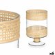 Ljusstakar SG-29684 Transparent Naturell Glas Rattan 15,5 x 24 x