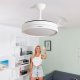 Takfl�kt med LED-ljus och 4 Inf�llbara Blad Keteez InnovaGoods V